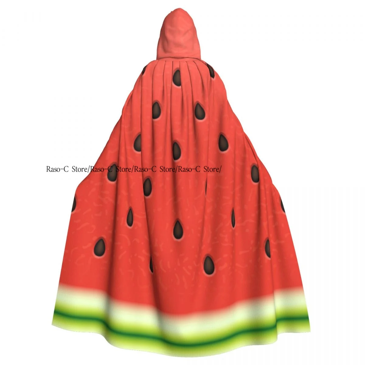 Накидка унисекс с капюшоном и принтом арбуза из полиэстера