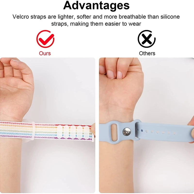 Kid Wristband Compatible With Apple Airtag, Protective Case For Air Tag GPS Tracker Holder With Nylon Bracelet