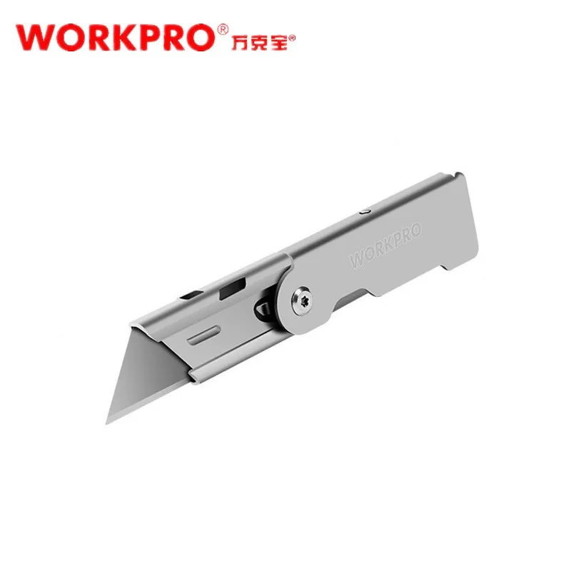 

Набор складных ножей WORKPRO W011020, универсальный резец из нержавеющей стали для резки бумаги в коробке, с быстросменным лезвием