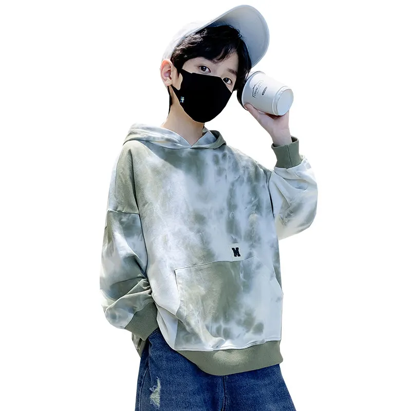 

Детская хлопковая толстовка с капюшоном, на возраст 5-14 лет