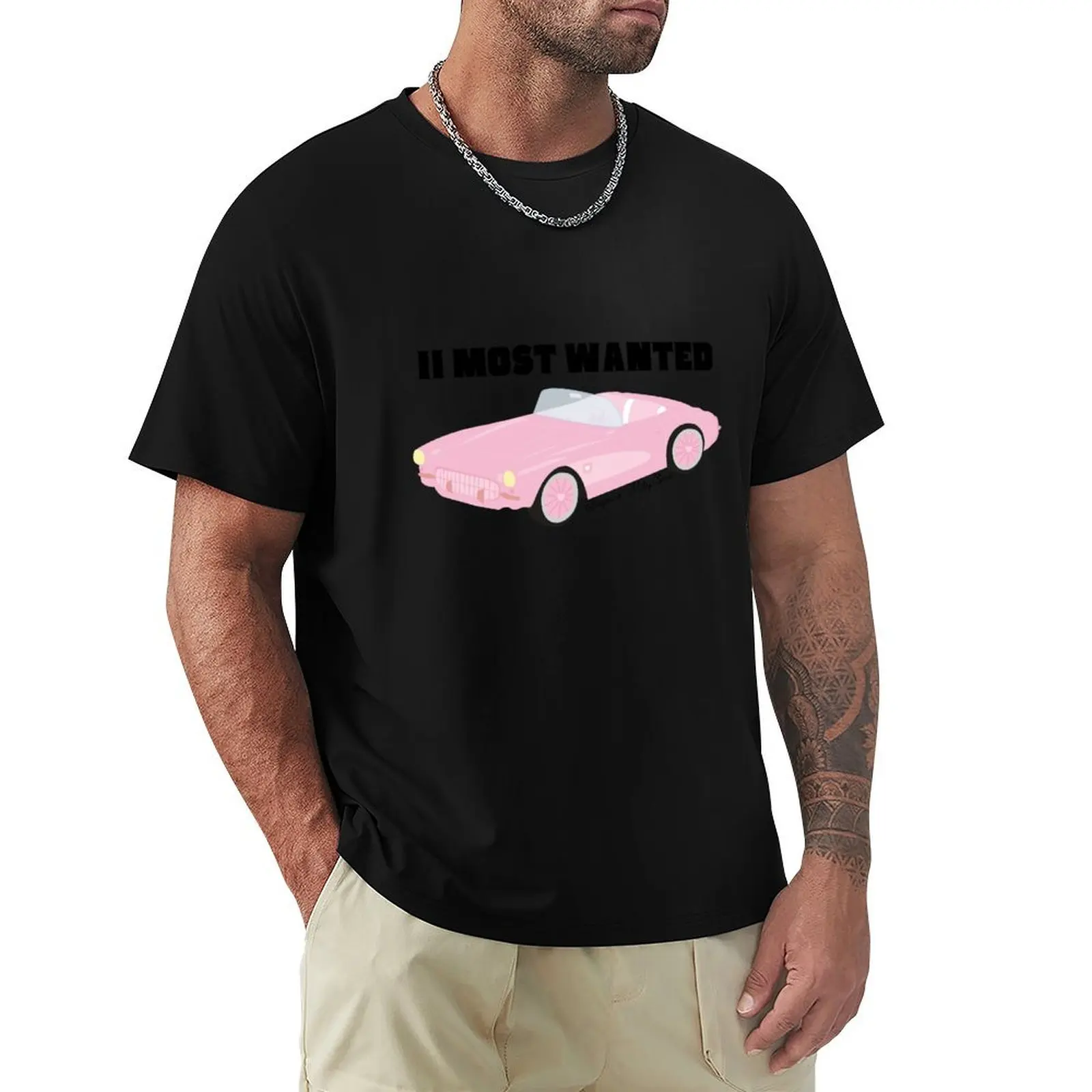 Фото Футболка II Most Wanted Getaway Car Black (Бейонсе и Майли Сайрус) с простым дизайном и короткими рукавами №1