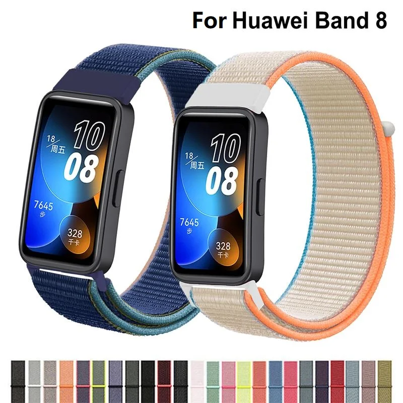 Nylon loop band For Huawei band 8/7 strap accessories Smart watch replacement belt wristband Sport bracelet Huawei band 8 correa