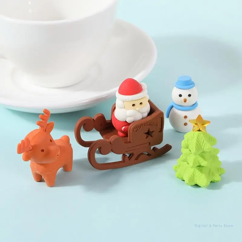 

M17F 3D Mini Erasers Puzzle Animal Erasers for Birthday Party School Classroom Rewards Halloween Xmas Gift