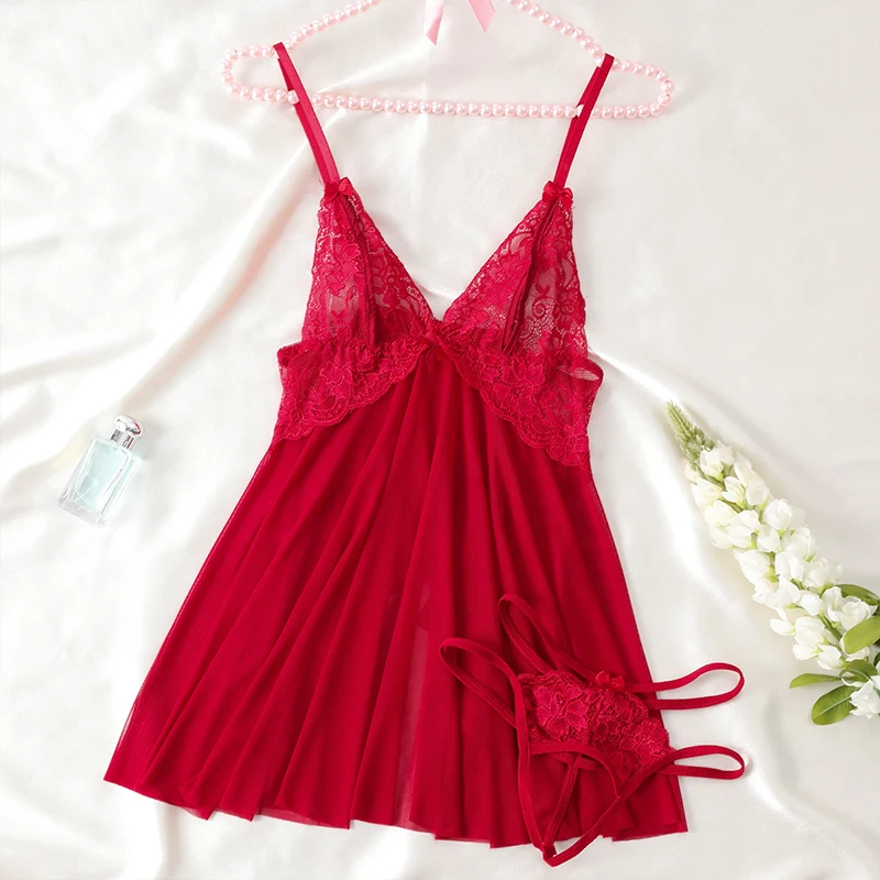 Женская сексуальная красная одежда эротическое белье платье ночная рубашка