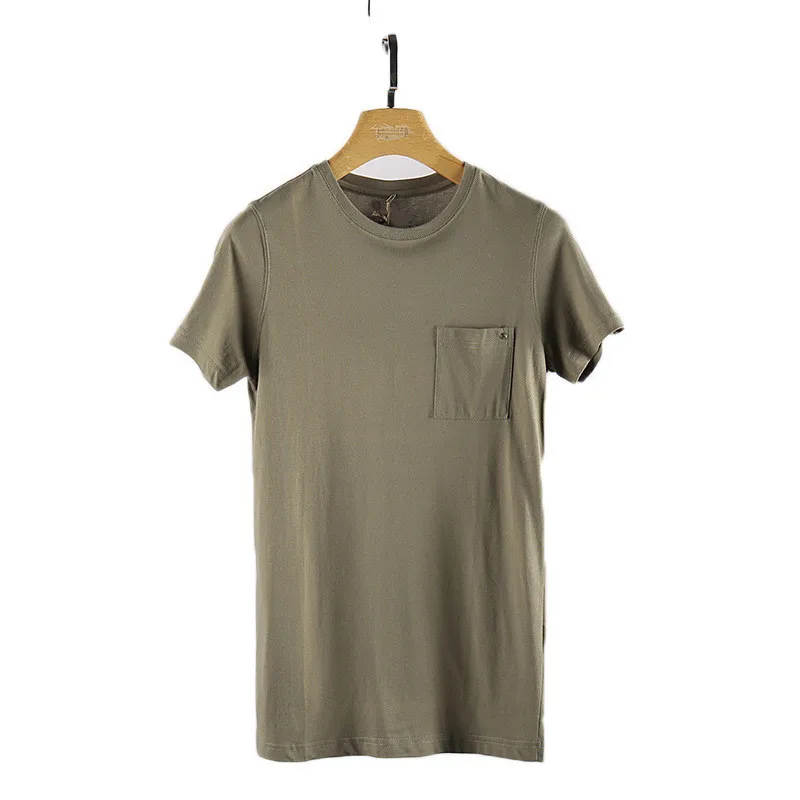 

B1598-Summer new men's T-shirts solid color slim trend casual short-sleeved fashion