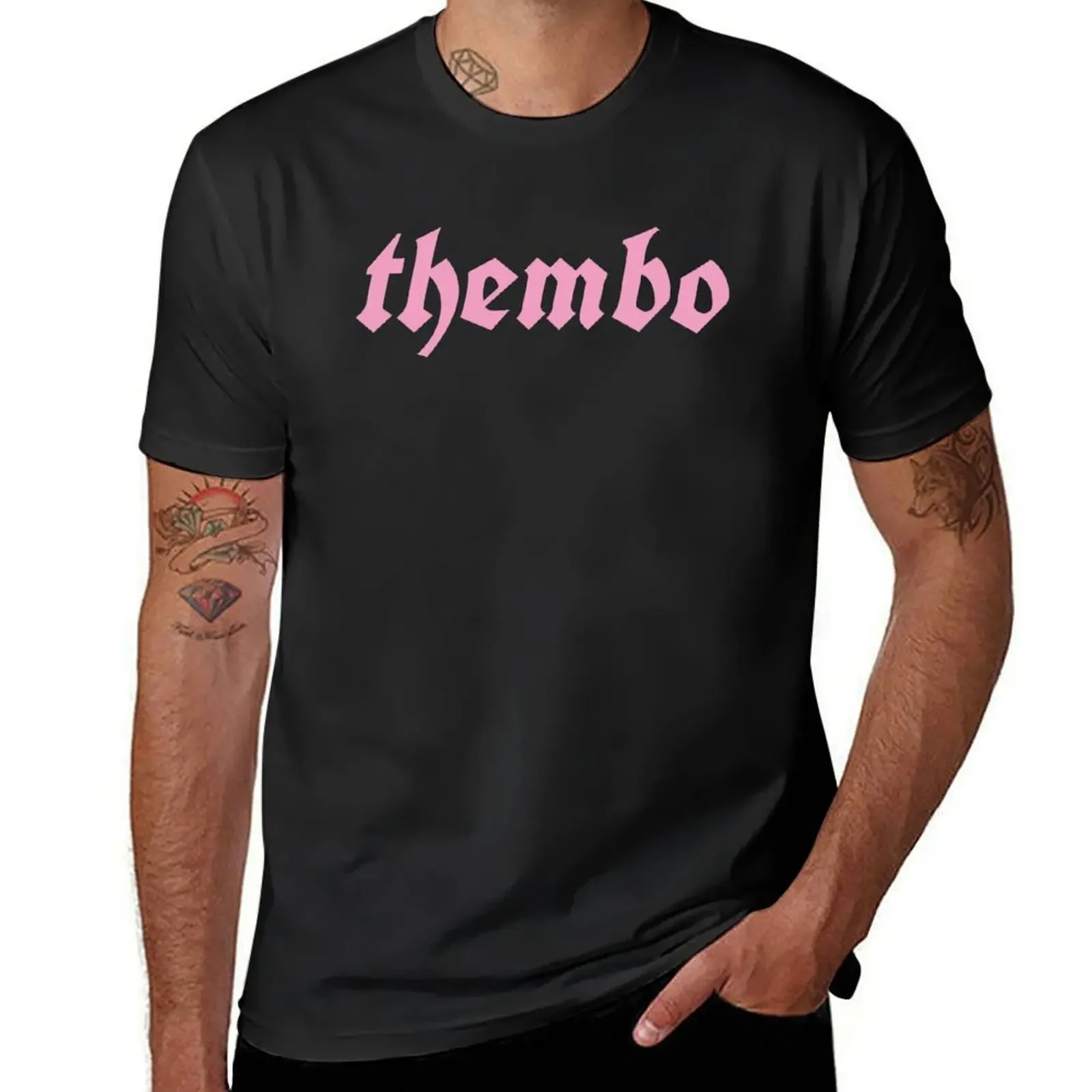 Футболка THEMBO забавные топы больших размеров простые белые мужские футболки