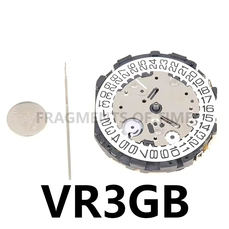 Фото Новый и Lmport японский механизм VR3GA, 6 стрелок, 3-часовой календарь, VR3G, кварцевый механизм, ремонт часов, запасные части №1