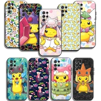 pokemon pikachu phone cases for samsung galaxy a31 a32 a51 a71 a52 a72 4g 5g a11 a21s a20 a22 4g coque soft tpu back cover