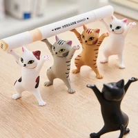 cat pen holder japanese home decoration kids funny cat pen holder resin statue weightlifting cat makeup brush holder toy gift