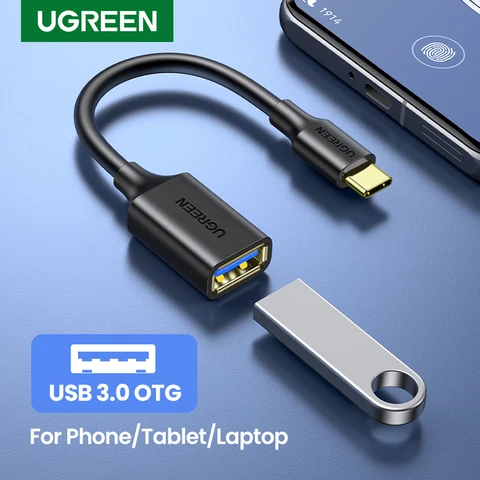 Ugreen USB C к USB адаптеру OTG кабель USB Type C папа к USB 3,0 2,0 Женский кабель адаптер для MacBook Pro Samsung Type-C адаптер