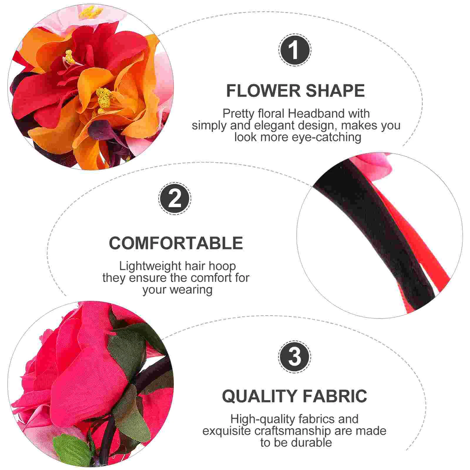 Повязка на голову с орхидеей цветочные волосы головной убор Хэллоуин гирлянда