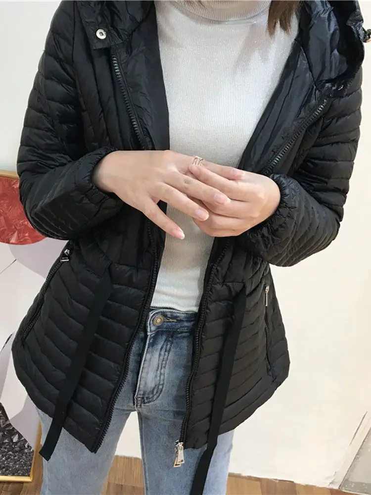 New Women Casual Style Down Jacket White Duck Down Jackets Spring Autumn Coats And Parkas Female Outwear
