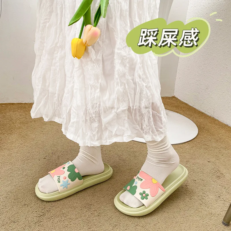 

Slipper Lady Cute Thick Bottom Bath Home Antiskid Cartoon Slipper Lady Wear Resistant Lovely Mens Slippers Shoes for Men