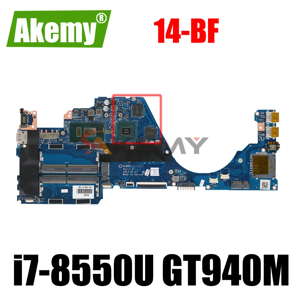 

Материнская плата для ноутбука HP PAVILION 14-BF 14-BF153SA, 940762-601 детской модели, GT940M 2G GPU DDR4 MB 100% протестирована