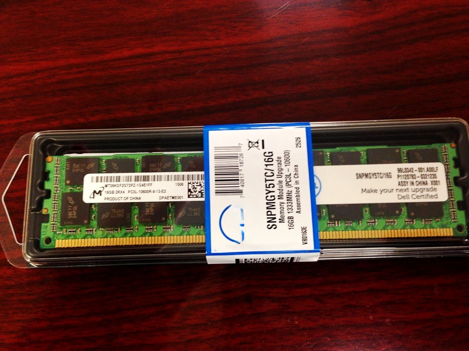 

Оперативная память SNPMGY5TC/16G MGY5T 16G DDR3 1333 ECC REG, Серверная память