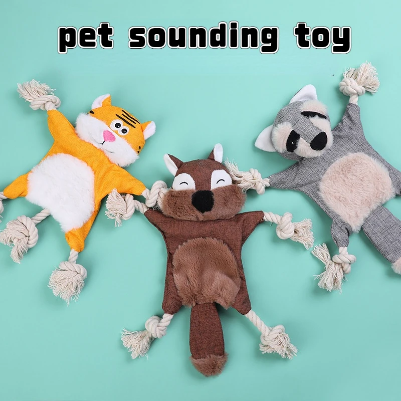 

Dog cat molar sounding toy pet dog chewing cotton rope doll small medium-sized dog sounding paper toy kitten puppy toys supplies