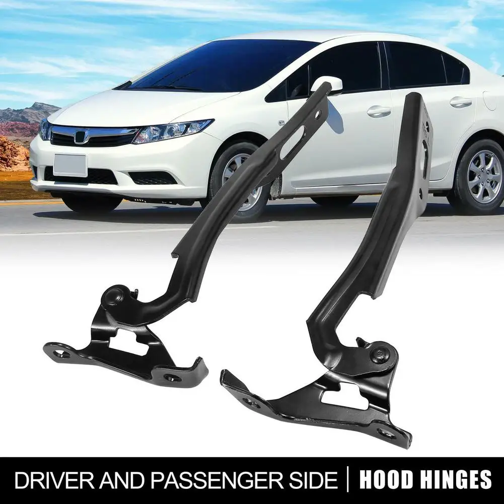 

1 Pair Hood Hinges Driver Passenger Side 60170TR0 Left / 60170TR0 Right Compatible For Honda 12-15 Years Civic