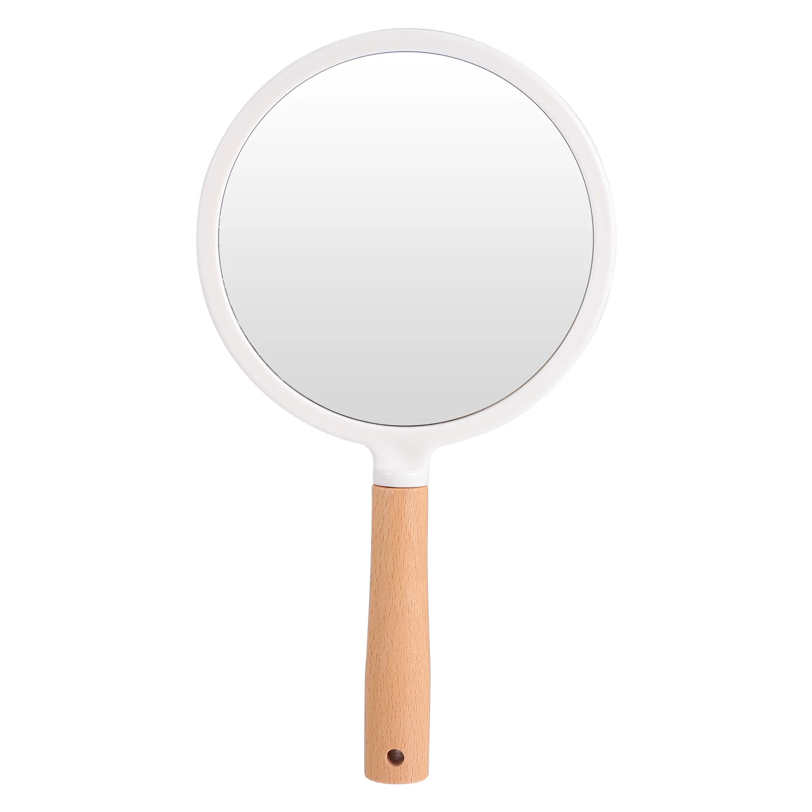 

Mirror Makeup Hand Round Barber Vintage Handheld Hanging Women Hairdressing Wood Mirrors Handle Christmas Wall Gifts Vanity Girl