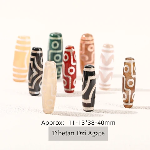 Натуральные агатовые и ониксовые бусины Тибет Дзи для ювелирных изделий