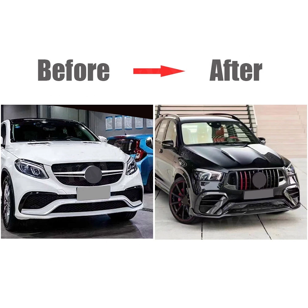 Передний бампер спойлер для Benz GLE Class W167 GLE63 AMG SUV 2021 2022 2023 Высококачественная