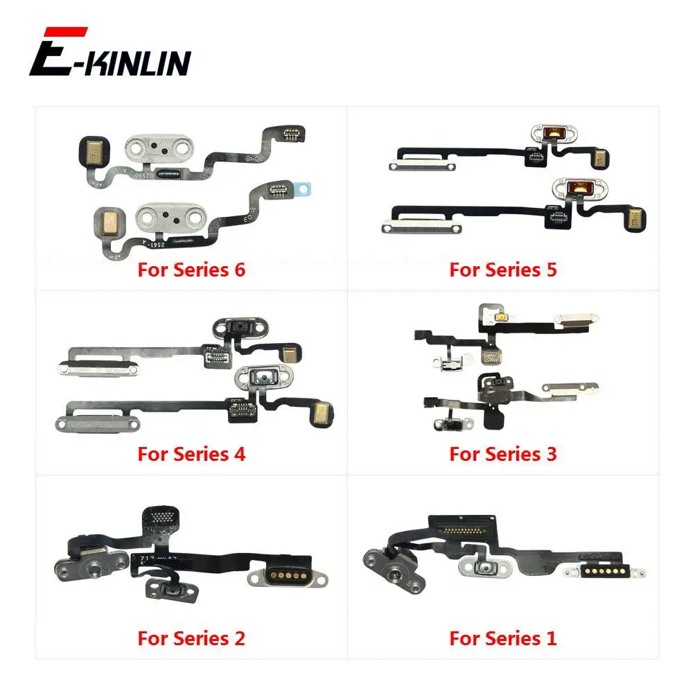 Power ON OFF Mute Switch Control Button Microphone Flex Cable For Apple Watch Series 1 2 3 4 5 6 38mm 42mm 40mm 44mm Repair Part |