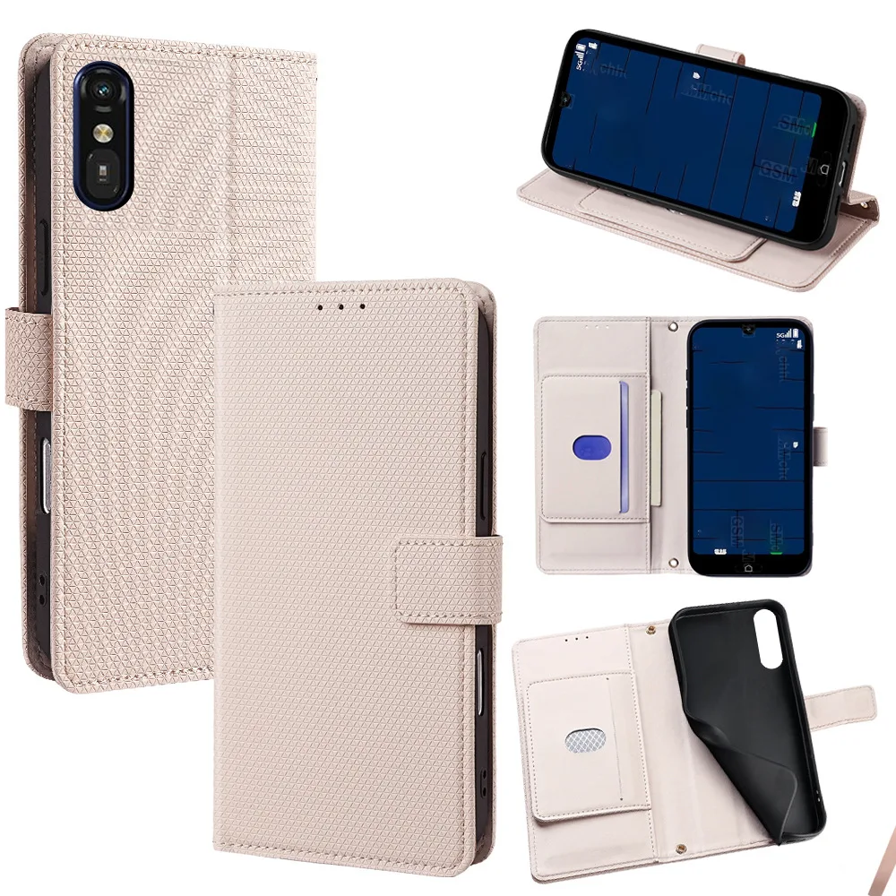 Чехол-книжка с магнитной застежкой для Sharp Basio Active3 Aquos Wish5 4 3 Sense 9 8 7 R10 R9 R8 R7 R6, кожаный, с 4 слотами для карт, кошелек-футляр (art.: 3920d87f63cb0) - 3920d87f63cb0