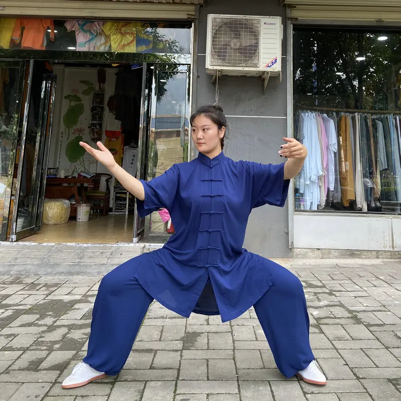 

USHINE Taichi uniform cotton 6 colors Wushu kungfu clothing children adult martial arts WingChun suit 110cm-185cm