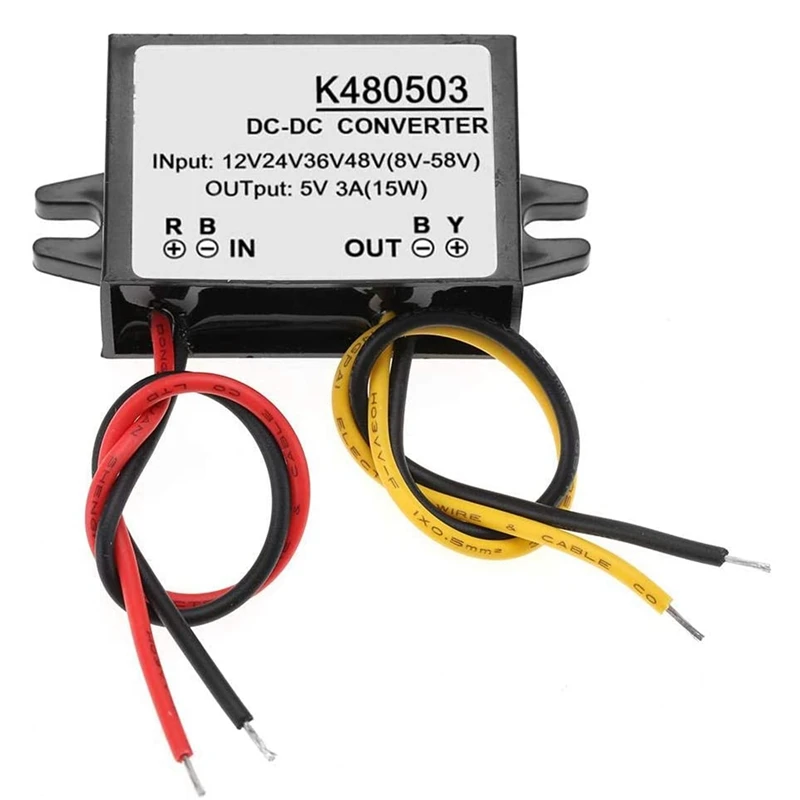 

Hot-DC-DC Buck Converter 12V/24V/36V/48V To 5V Voltage Regulator Waterproof Power Down Power Unit Transformer For Fan Motor