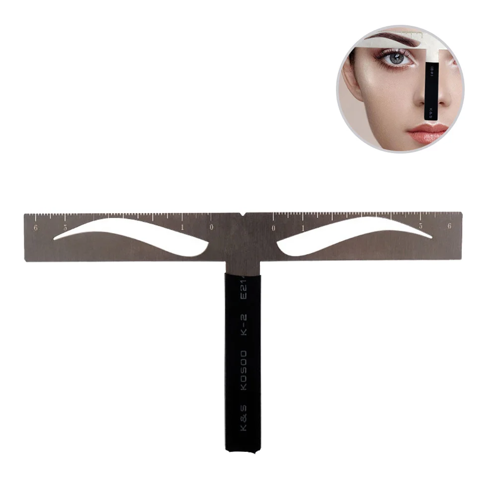 

Professional Stencil Ruler Reusable Three-point Positioning Kit Caliper for Eyebrows Measuring (Classic