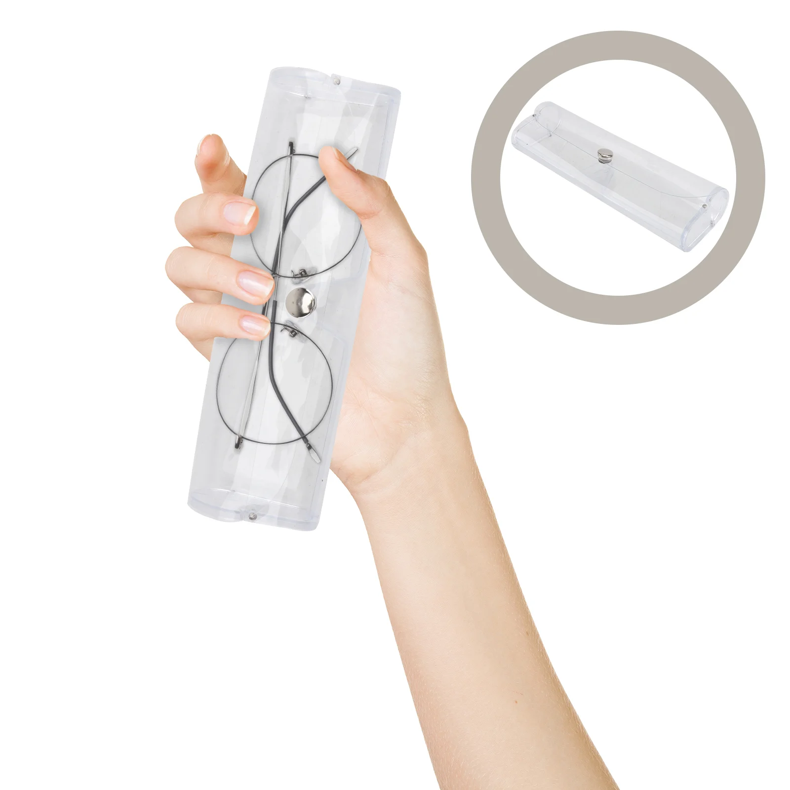 

20pcs Presbyopia Eyeglasses Box PVC Transparent Storage Box (Transparent)