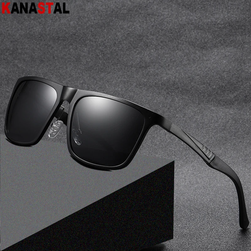 

Men's Polarized Sunglasses UV400 Alloy Retro Male Sun Glasses Square Eyeglasses Frame Driving Outdoors Cycling Shade Eyewear