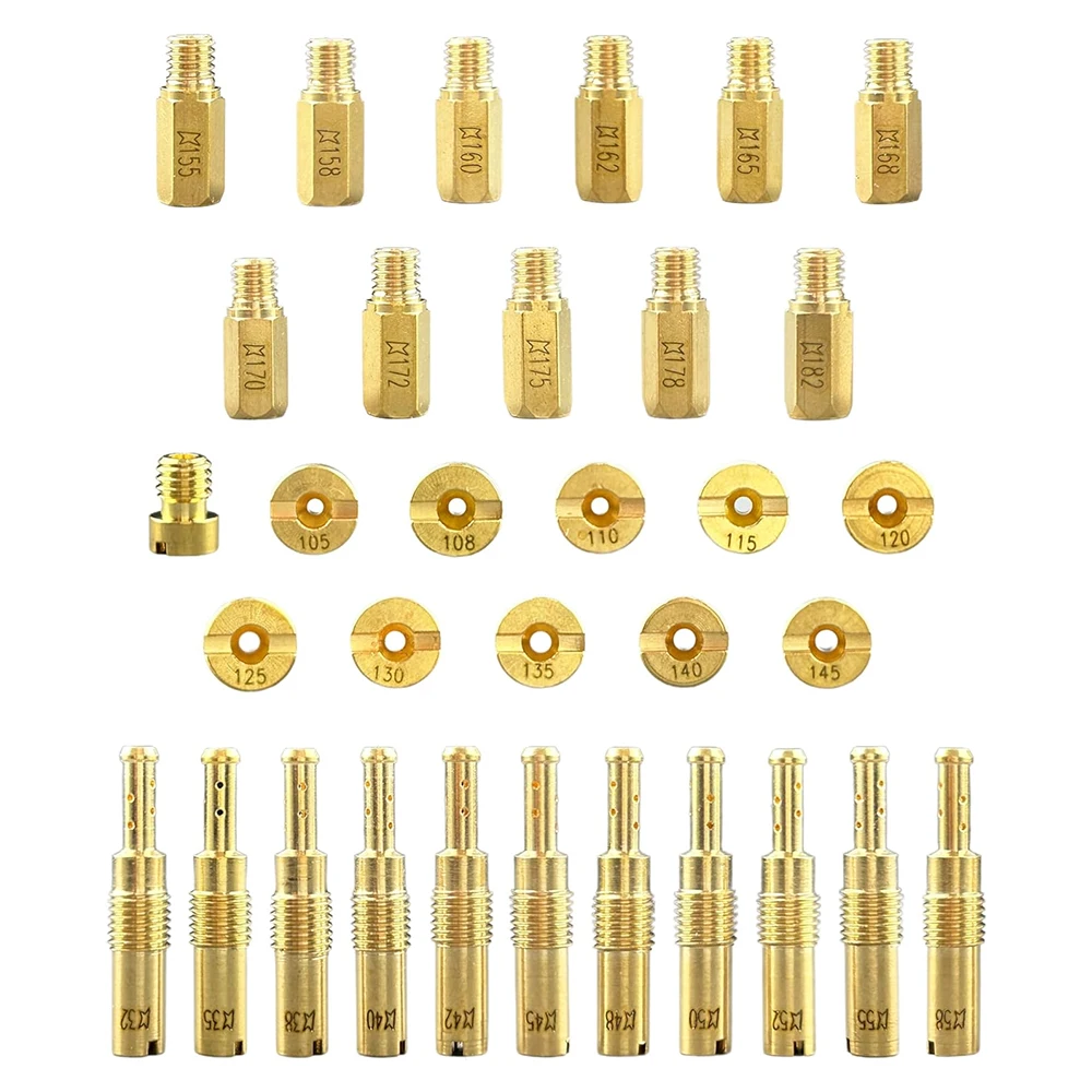 

33 шт., набор для струй Carb, 11 шт., медленные струи пилота, 22 шт., основные струи для Honda, для Yamaha PWK Keihin OKO CVK KOSO PE PWM Mikuni Carb Upgrade