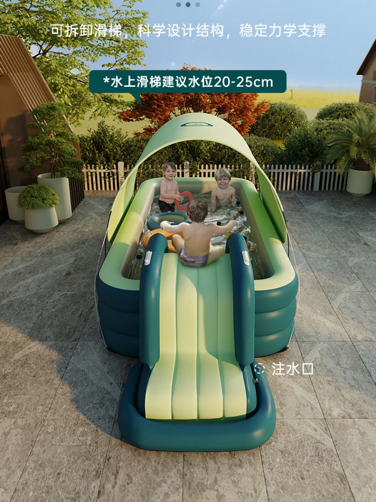 

Детский и взрослый складной Автоматический Надувной бытовой бассейн для ванной утолщенный детский бассейн