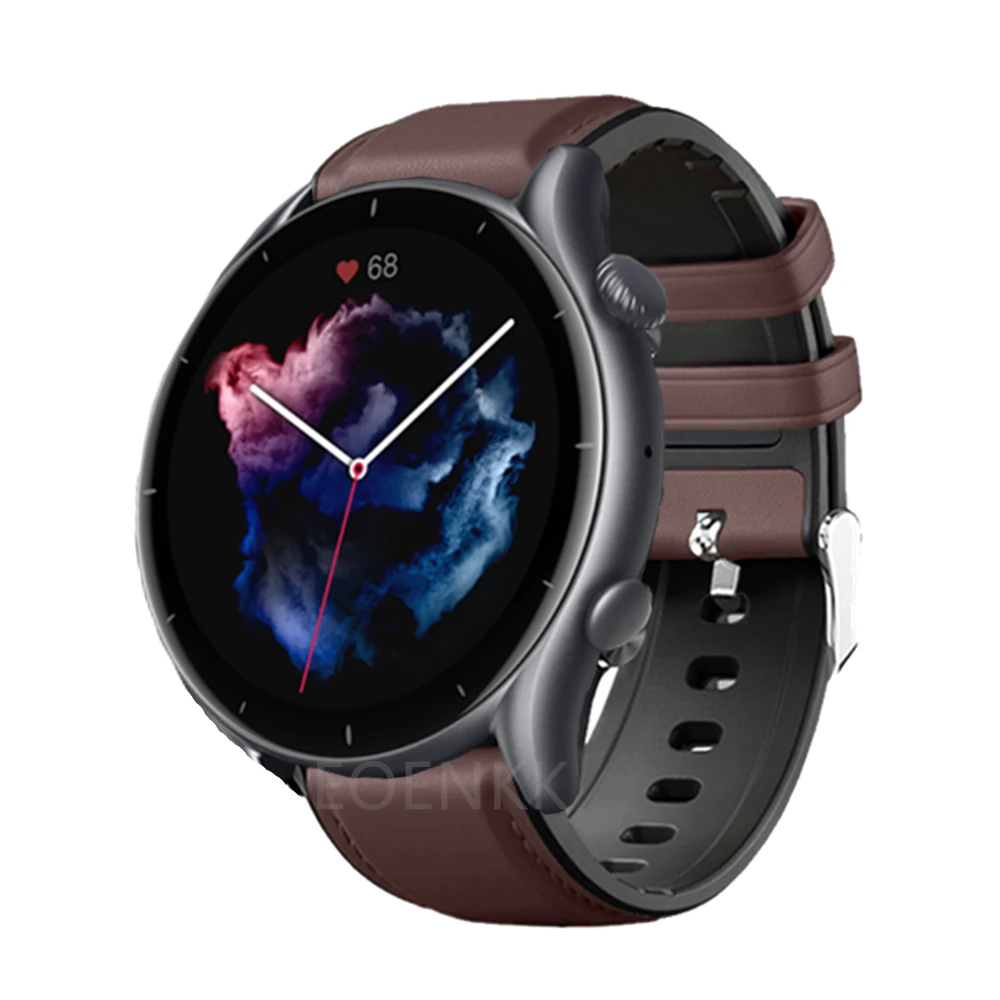 Браслет на запястье для Huami Amazfit GTR 3 4 кожаный силиконовый ремешок смарт-часов
