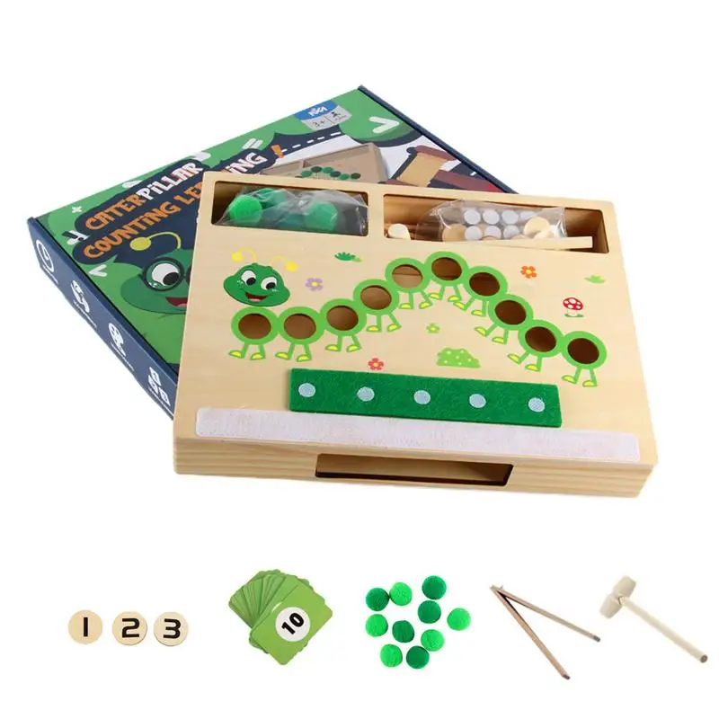 

Caterpillar Counting Classic Toy Educational Counting Math Toys Cognitive Math Toys Developmental Kids Toys Classroom Aged 3