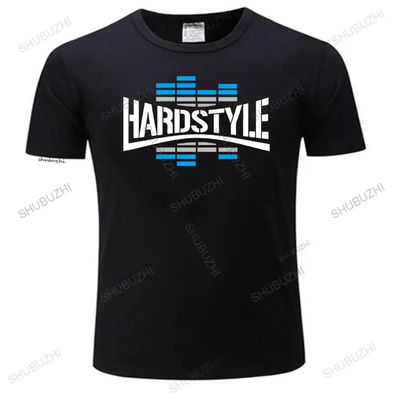 

Free shipping Hardstyle Blue EQ Classic Style DJ letter print T-Shirt summer fashion men brand tees and tops short sleeve