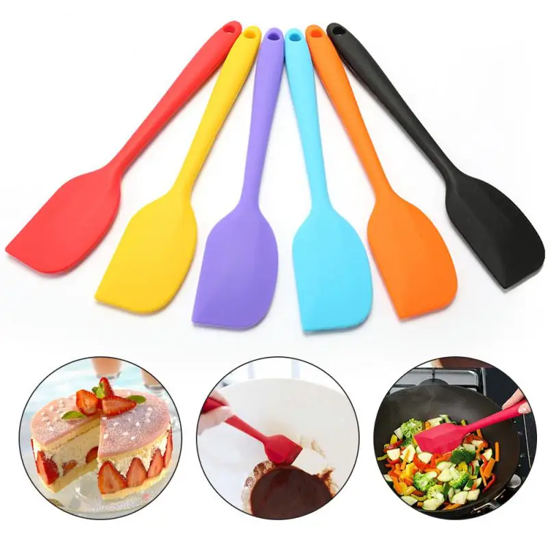 

Kitchen Silicone Cream Butter Cake Spatula Mixing Batter Scraper Brush Butter Mixer Cake Baking Pastry Tool Bakeware Kitchenware