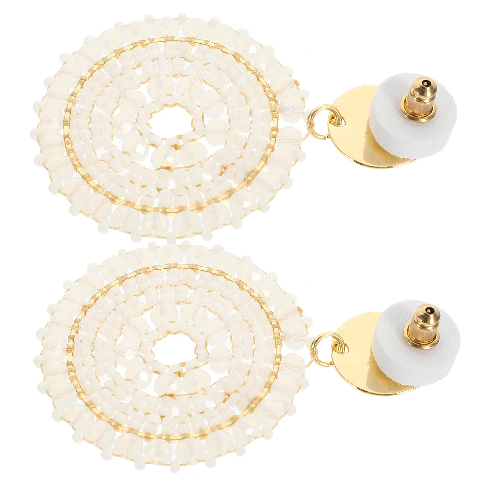 

Crystal Beads Modern Earrings Women Statement Studs Aesthetic Lugs Unique European Fashion Jewelry Dainty