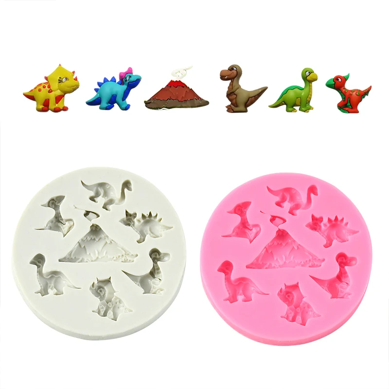 

Dinosaur Silicone Cake Mold Cartoon Animal Baking Tool for DIY Candy Fondant Chocolate CupCake Decoration Mould Kitchen Supplies