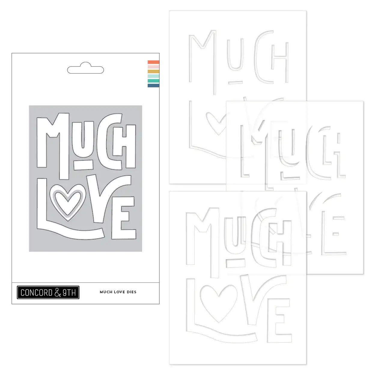

2023 New Arrivals Much Love Metal Cutting Dies Stencil Scrapbook Mold Knife Craft DIY Greeting Card Handmade Embossing Album