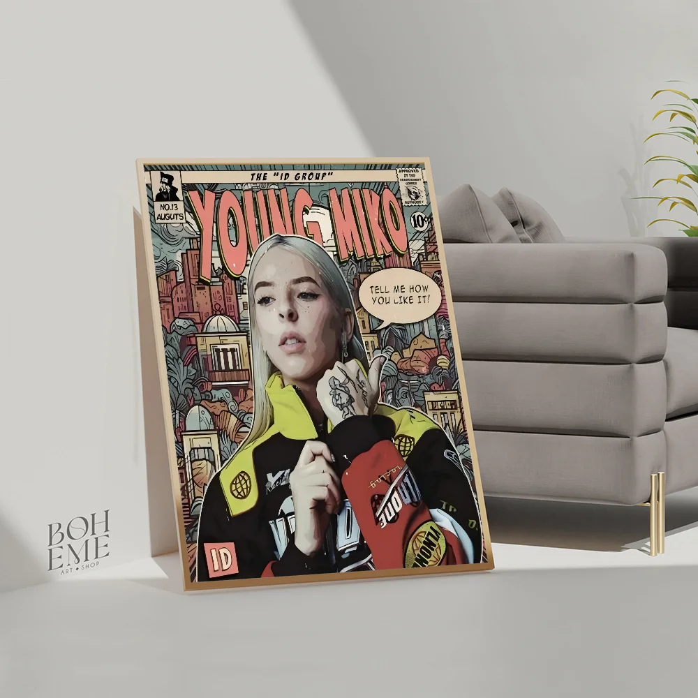 Певица молодой Мико аниме постеры липкие HD качество настенные художественные