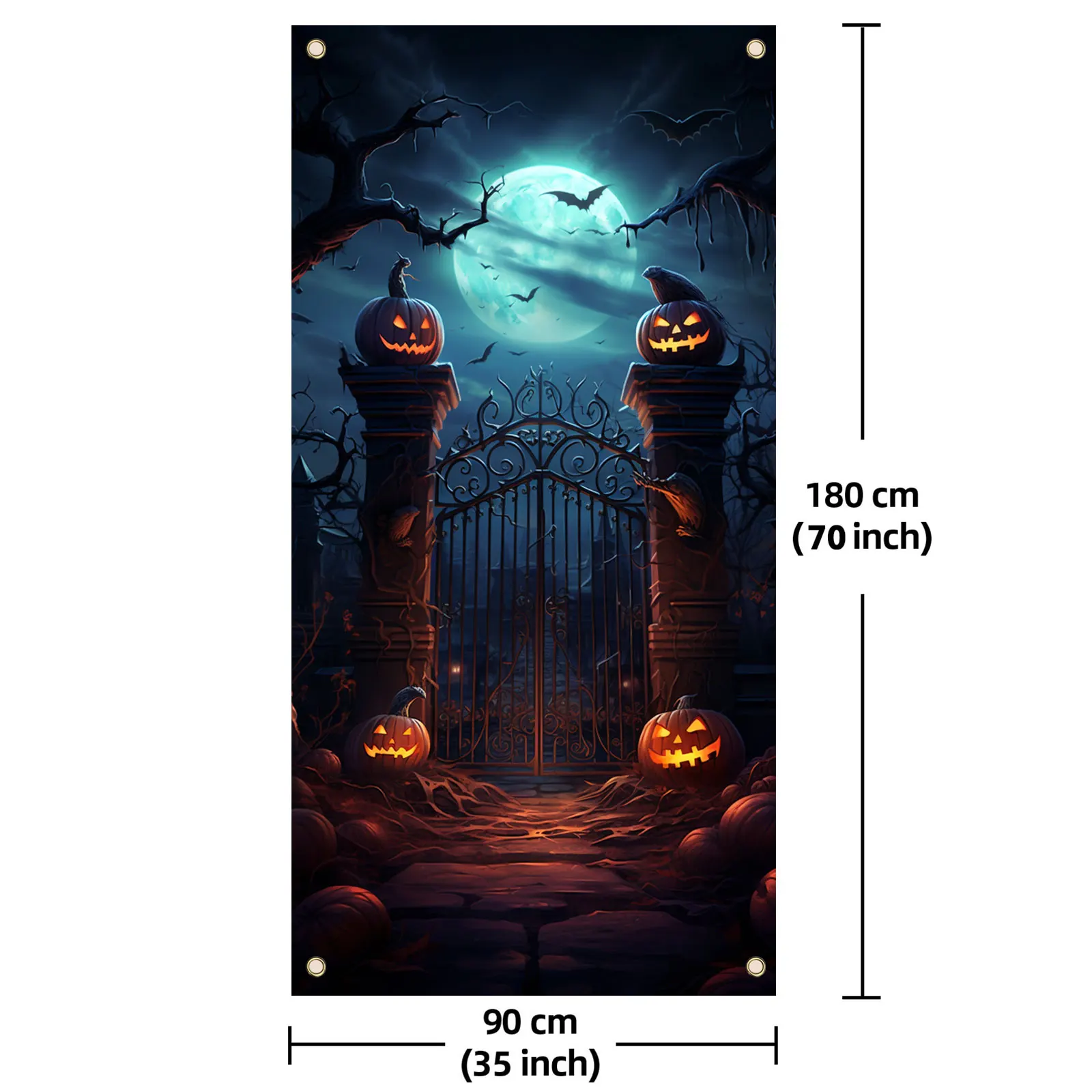70x35 Дюймов Искусственная Тыква Для Украшения Хэллоуина С Фоном Тематической