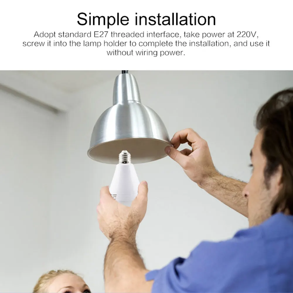 Светодиодная камера HD 360 градусов панорамная IP-камера для домашней системы