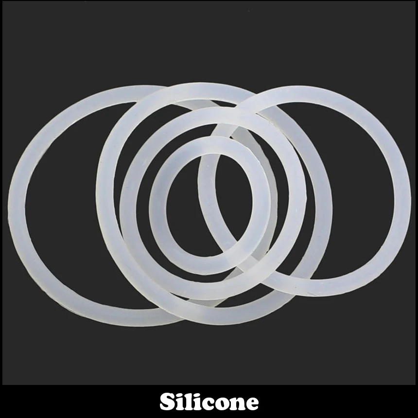 3 мм 4 мм 5 мм 3*1 3x1 4*1 4x1 5*1 5x1 (OD * толщина) 1 мм Белое водонепроницаемое пищевое уплотнительное Силиконовое уплотнительное кольцо VMQ