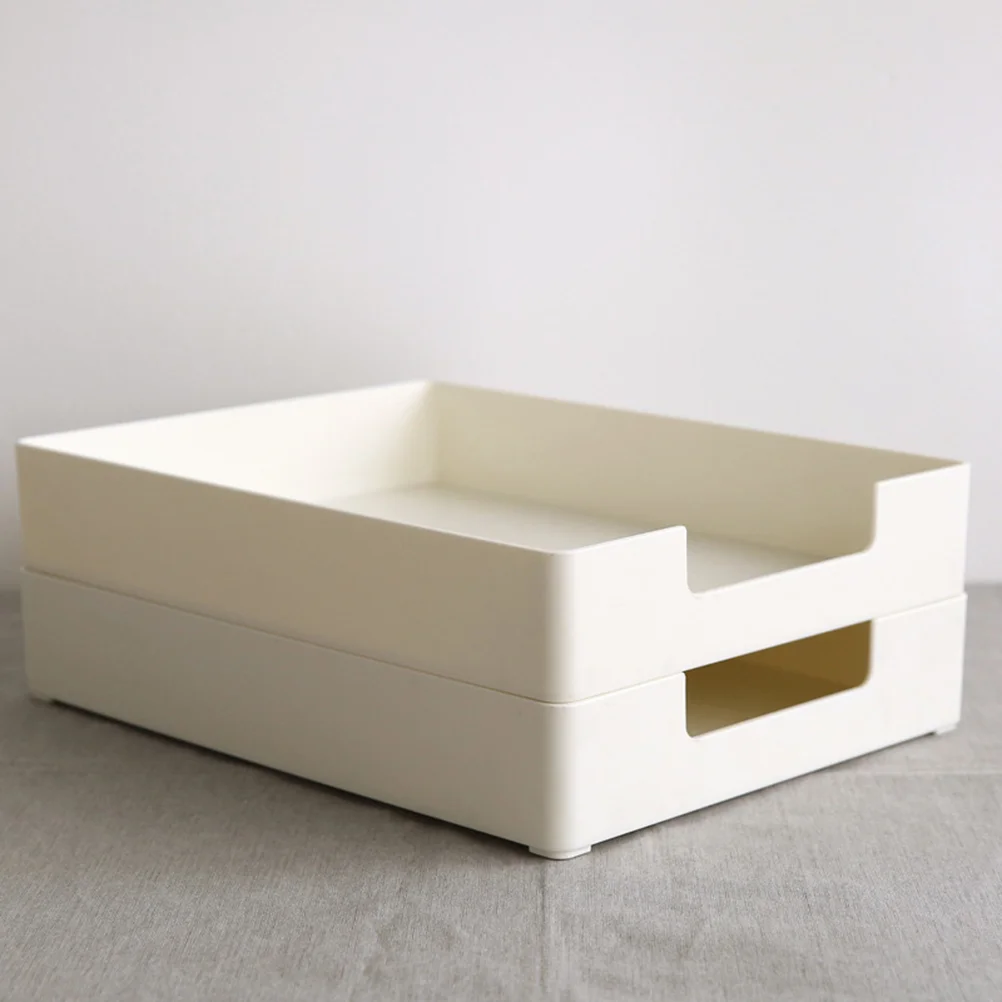 

1PC Table Storage Tray Simple Desktop Organizer Tray Storage Box for Home Sundries