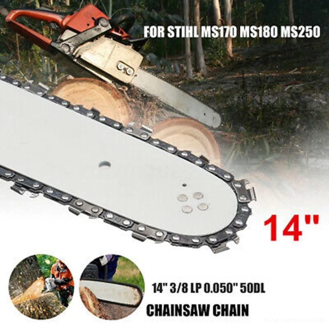 Цепочка пилы 14 дюймов 3/8 LP 50DL для STIHL MS170 MS180 MS250 цепная пила лезвие резки дерева