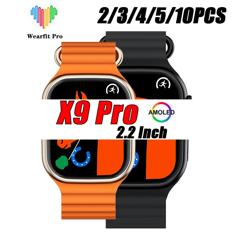 

X9 Pro Smart Watch 2023 New AMOLED Men Women 2.2 Inch 47mm Series 8 Compass IWO Wholesale Bluetooth Call Max Watches pk HK8 Pro