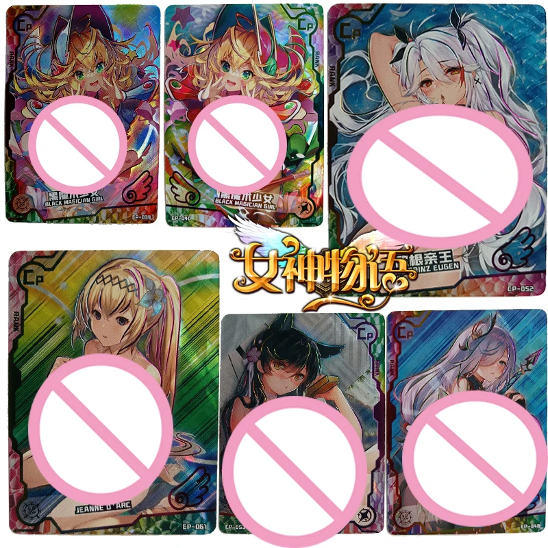 

Goddess Story girl party full set CP card Rem Keqing Sugar Rain Black Magician Girl anime figure collection card kids toys Gift