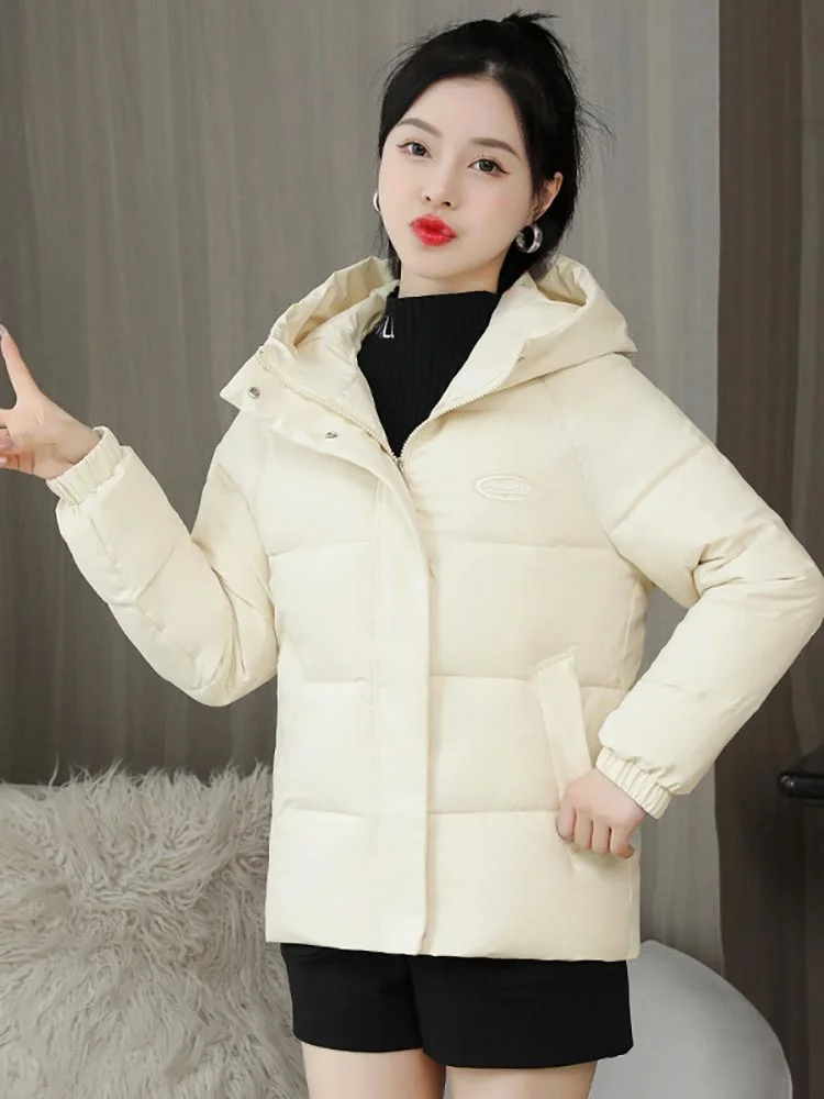 2022 Women Short Jacket Winter Thick Hooded Cotton Padded Coats Female Korean Puffer Parkas Women Clothes Outwear