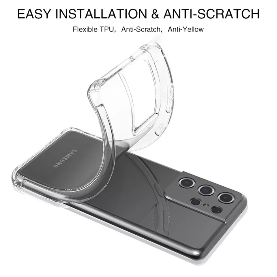 

The newThe newShockproof Phone Case For Samsung Galaxy S21 Plus S21 Ultra S20 FE S10 S9 S8 Plus A51 A71 Note 8 9 10 clear Silico
